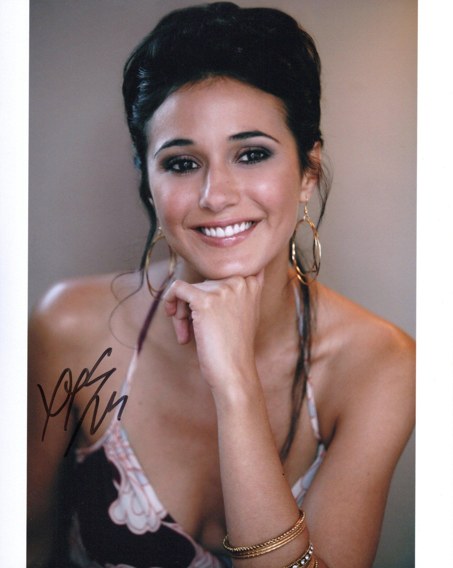 EMMANUELLE CHRIQUI SIGNED SEXY 10X8 PHOTO (1)