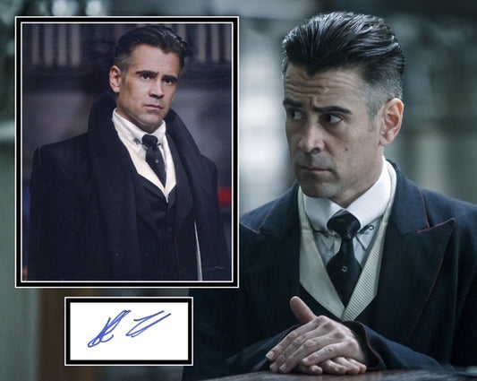 COLIN FARRELL SIGNED FANTASTIC BEASTS PHOTO MOUNT