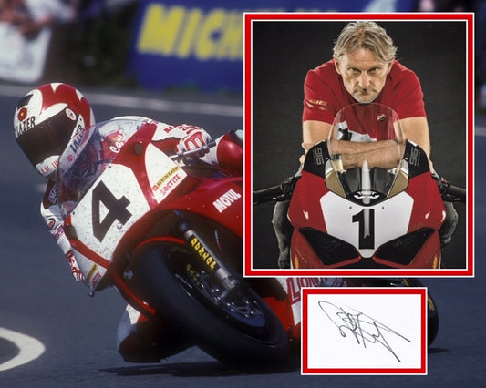 CARL FOGARTY SIGNED SUPERBIKES PHOTO MOUNT