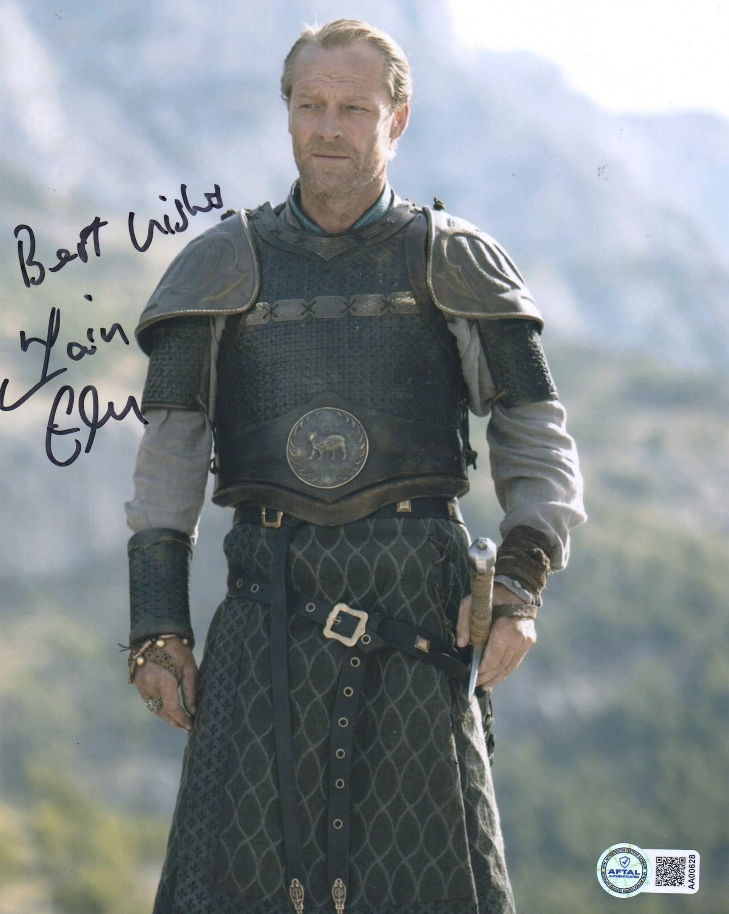 IAIN GLEN SIGNED GAME OF THRONES 8X10 PHOTO (9) ALSO AFTAL AUTHENTICATION