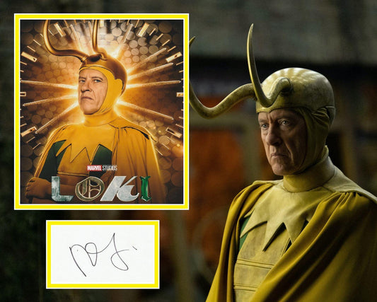 RICHARD E GRANT SIGNED LOKI PHOTO MOUNT