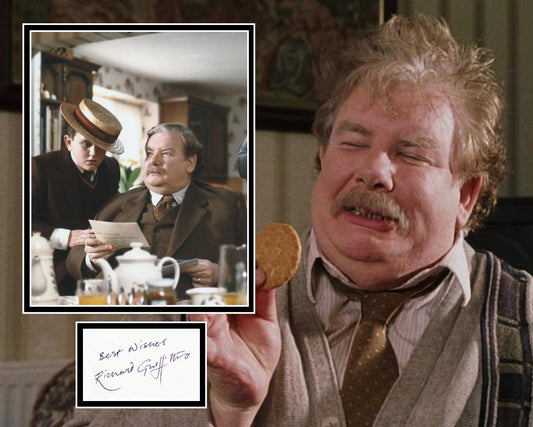 RICHARD GRIFFITHS SIGNED HARRY POTTER PHOTO MOUNT ALSO SWAU