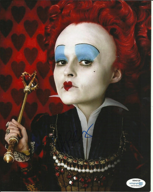 HELENA BONHAM CARTER SIGNED ALICE IN WONDERLAND 10X8 PHOTO (1) also ACOA certified