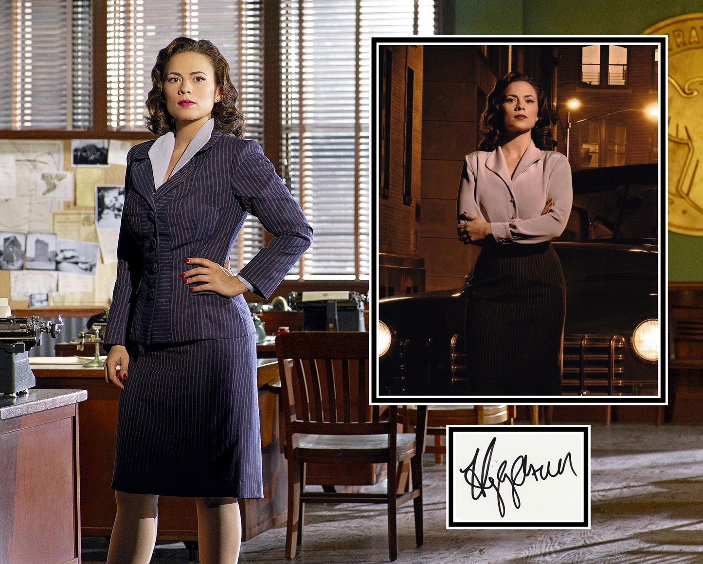 HAYLEY ATWELL SIGNED AGENT CARTER PHOTO MOUNT