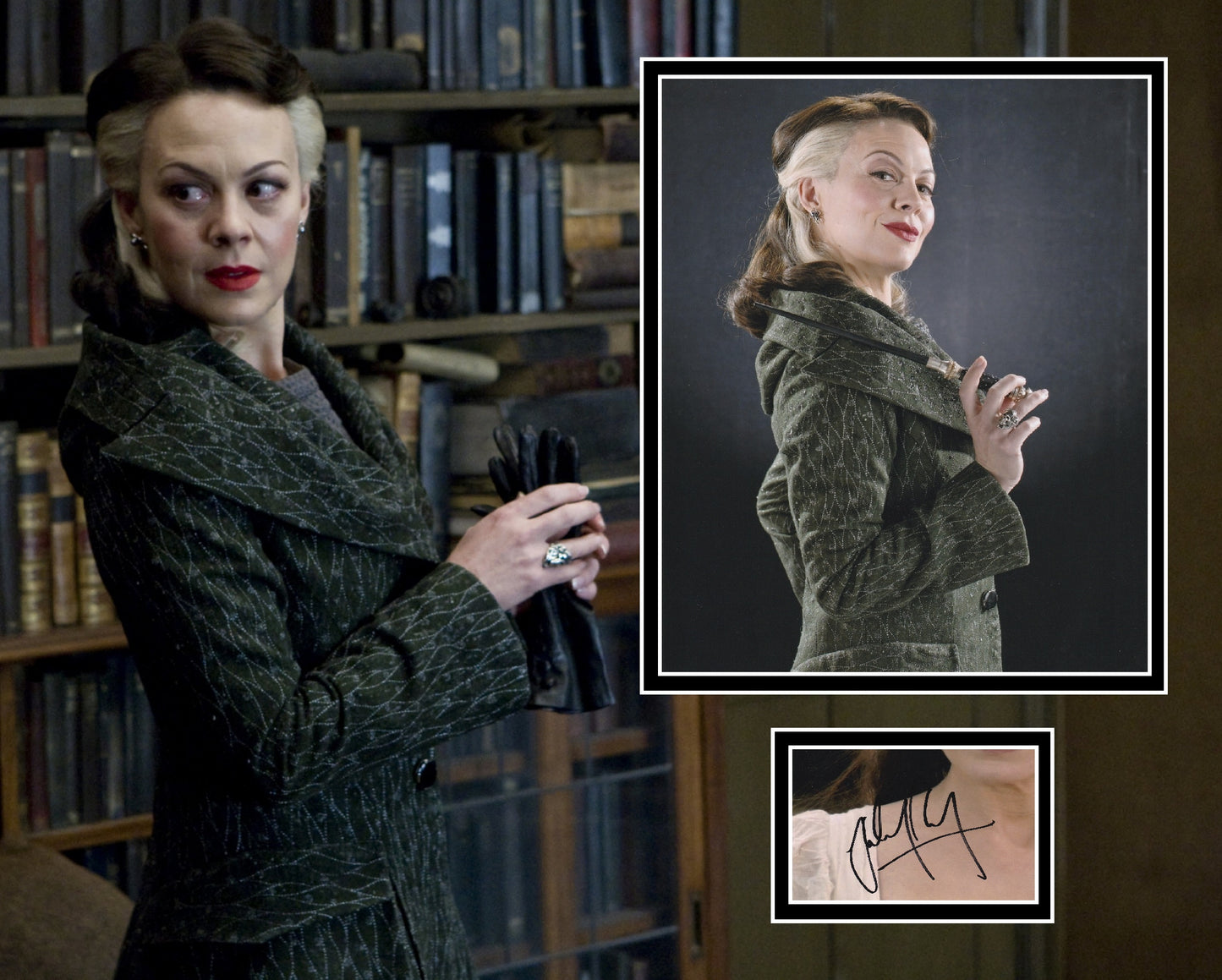 HELEN McCRORY SIGNED HARRY POTTER PHOTO MOUNT