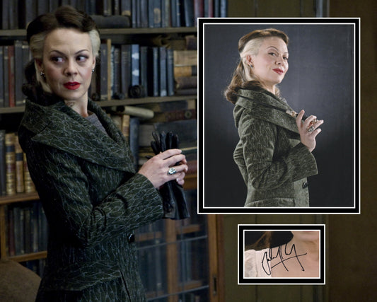 HELEN McCRORY SIGNED HARRY POTTER PHOTO MOUNT