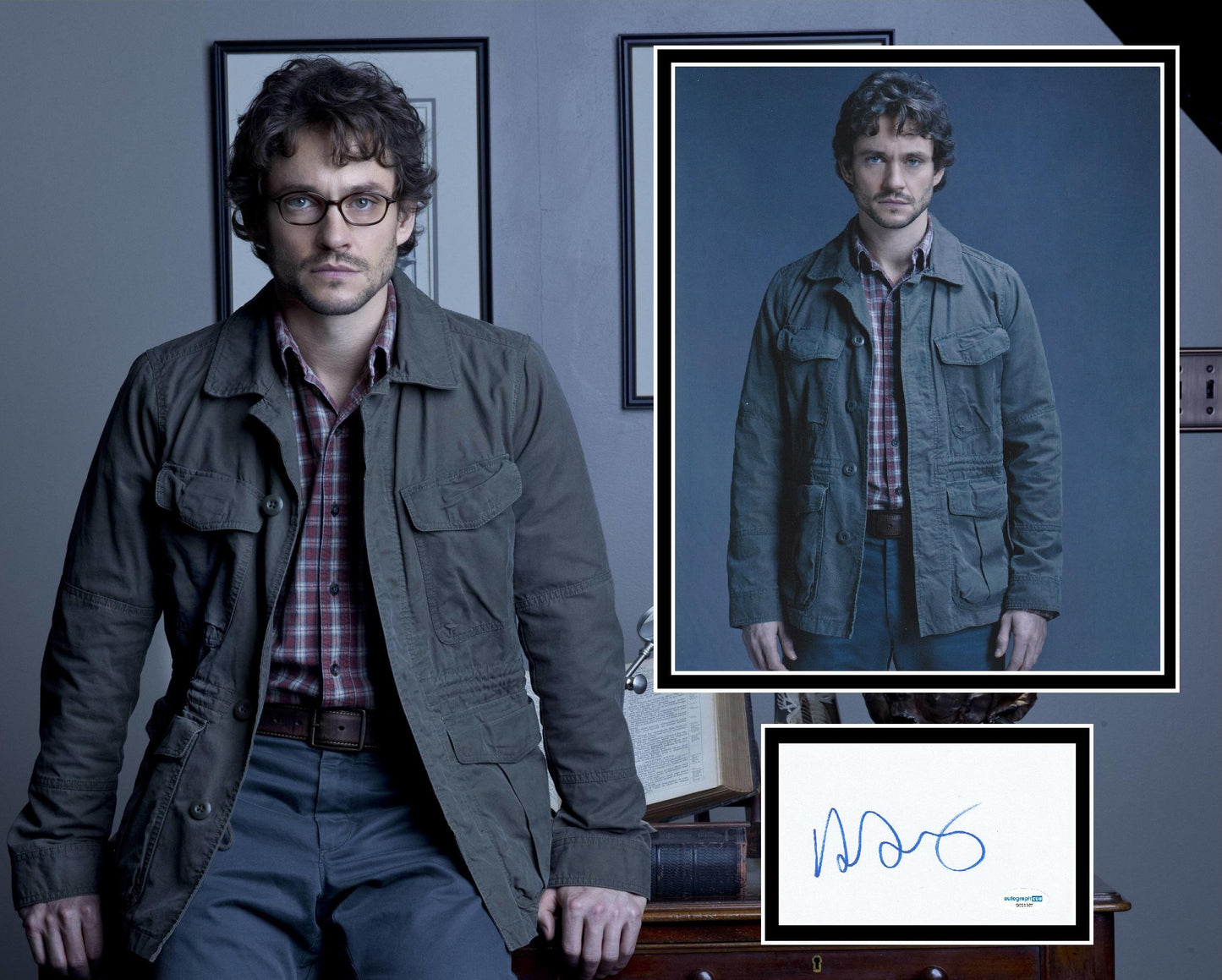 HUGH DANCY SIGNED HANNIBAL PHOTO MOUNT ALSO ACOA