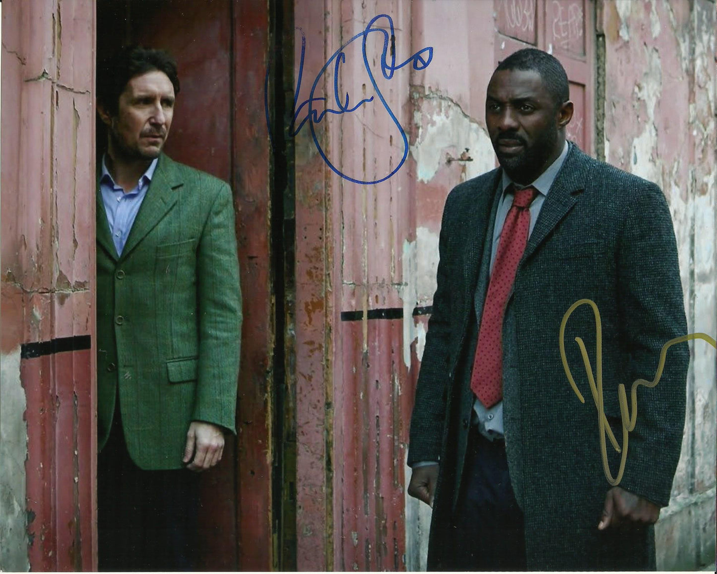 IDRIS ELBA AND PAUL MCGANN SIGNED LUTHER 8X10 PHOTO (1)