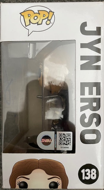 FELICITY JONES SIGNED JYN ERSO STAR WARS FUNKO POP (1) ALSO SWAU