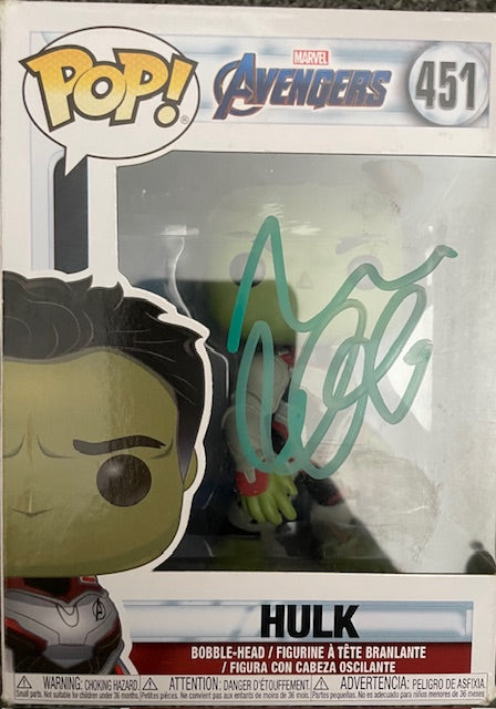 MARK RUFFALO SIGNED HULK AVENGERS FUNKO POP (1) ALSO SWAU