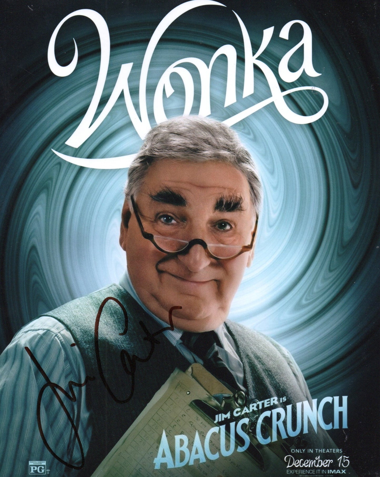 JIM CARTER SIGNED WONKA 8X10 PHOTO (1)