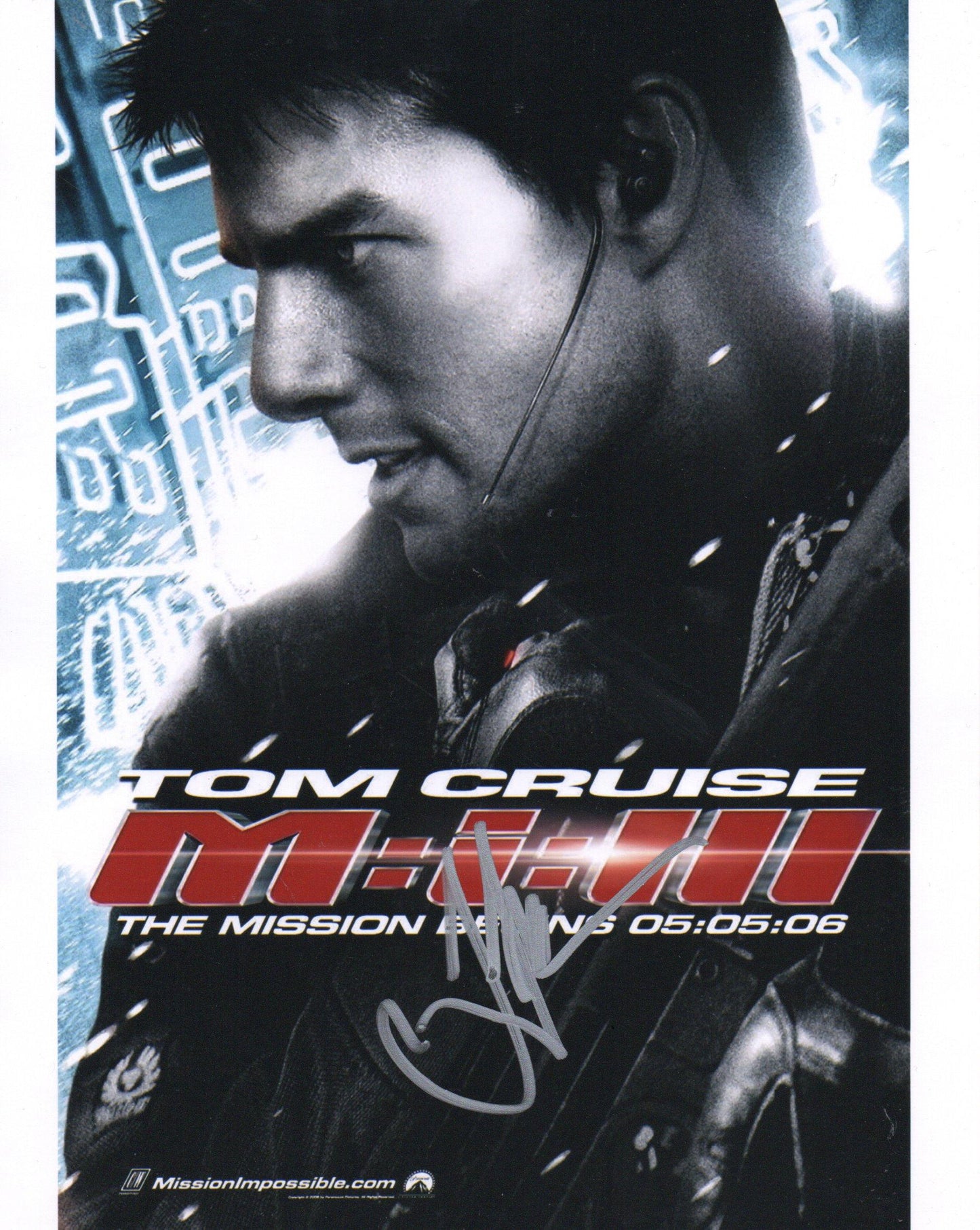 JJ ABRAMS SIGNED MISSION IMPOSSIBLE 8X10 PHOTO