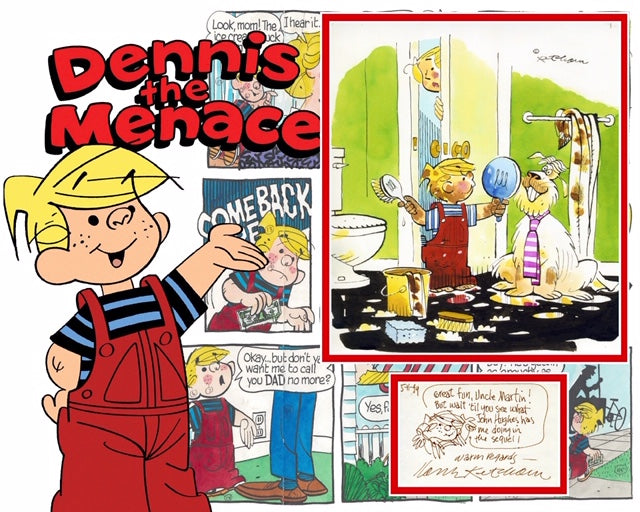 HANK KETCHAM SIGNED DENIS THE MENACE PHOTO MOUNT UACC REG 242
