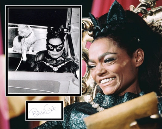 EARTHA KITT SIGNED BATMAN PHOTO MOUNT UACC REG 242