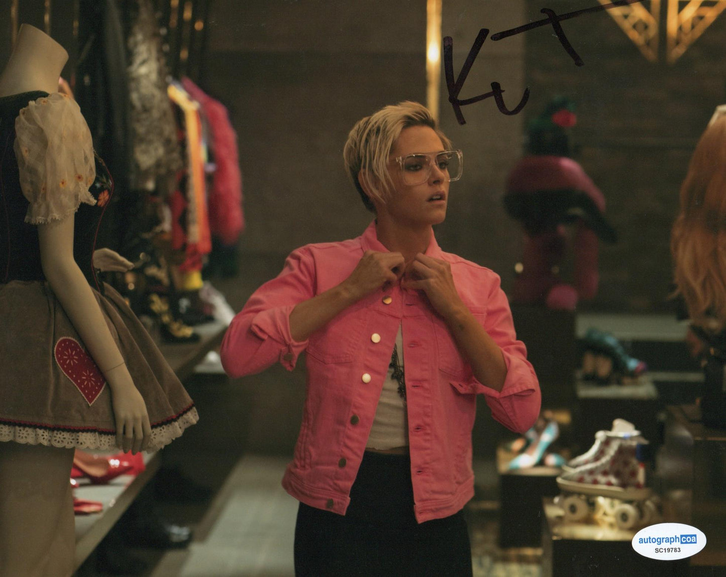 KRISTEN STEWART SIGNED CHARLIES ANGELS 10X8 PHOTO (1) ALSO ACOA CERTIFIED