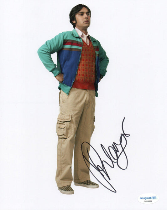 KUNAL NAYYAR SIGNED THE BIG BANG THEORY 8X10 PHOTO (3) ALSO ACOA CERTIFIED