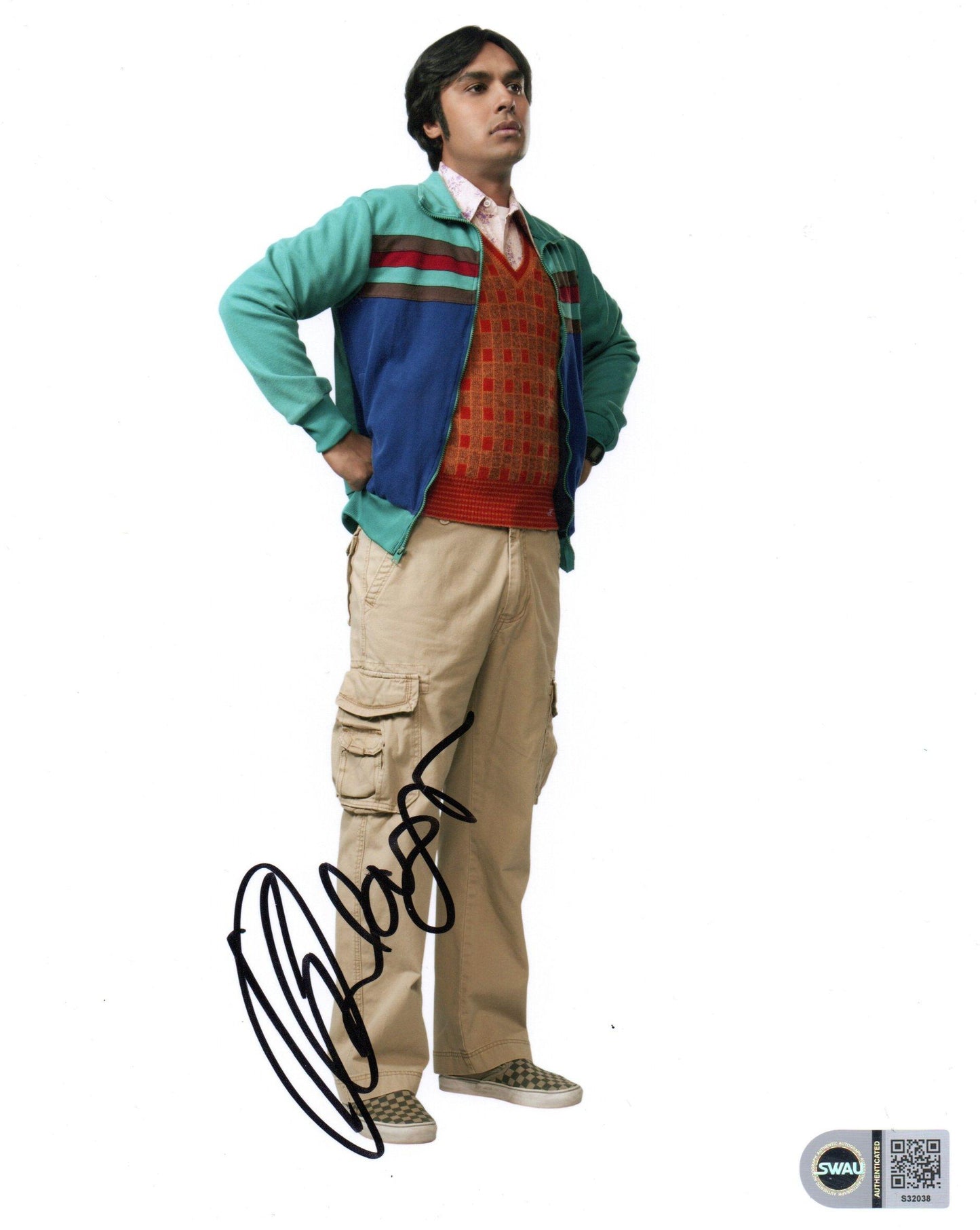 KUNAL NAYYAR SIGNED THE BIG BANG THEORY 8X10 PHOTO (4) ALSO SWAU
