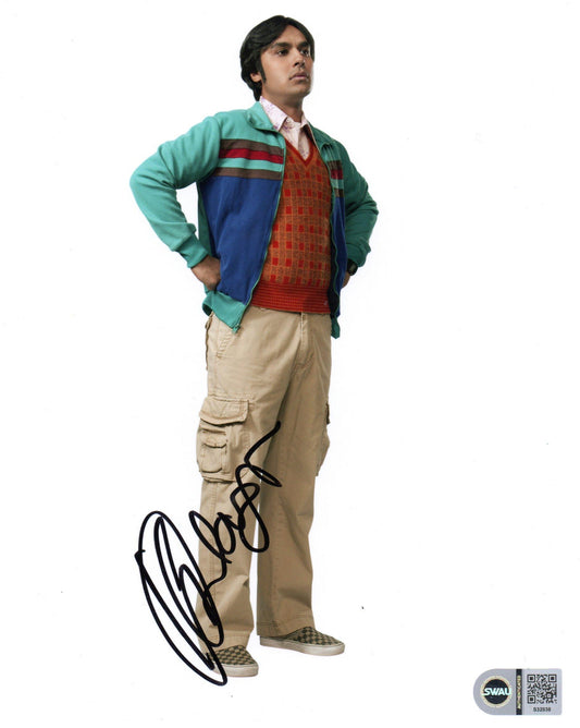 KUNAL NAYYAR SIGNED THE BIG BANG THEORY 8X10 PHOTO (4) ALSO SWAU