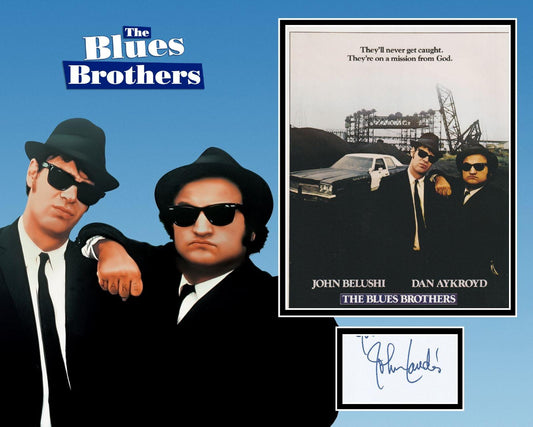 JOHN LANDIS SIGNED THE BLUES BROTHERS PHOTO MOUNT