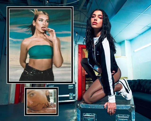DUA LIPA SIGNED SEXY PHOTO MOUNT