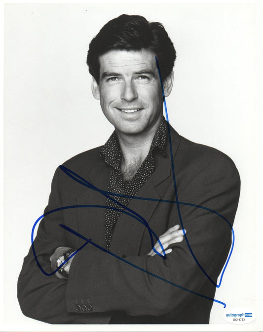 PIERCE BROSNAN SIGNED COOL 8X10 PHOTO (1) ALSO ACOA