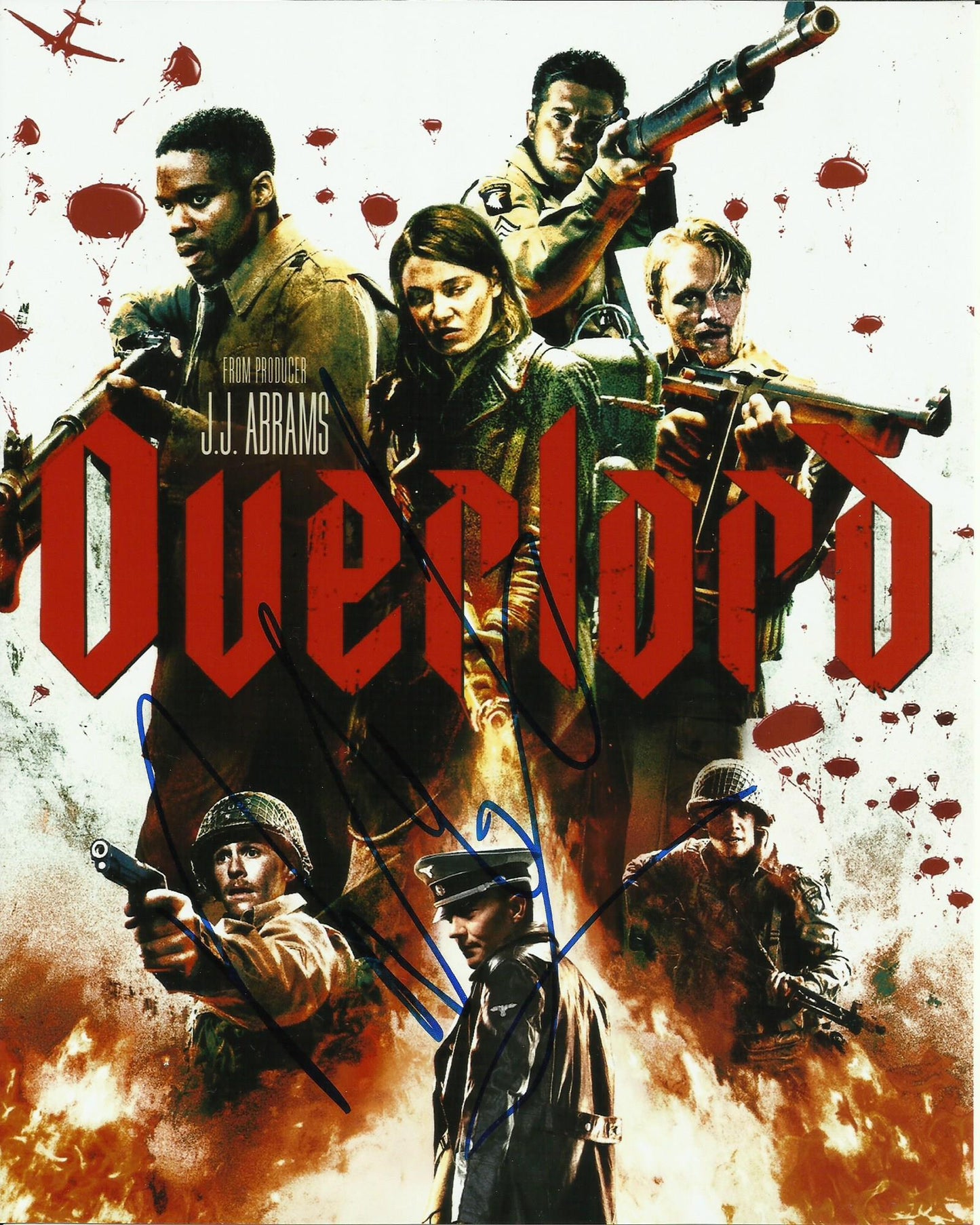 PILOU ASBAEK SIGNED OVERLORD 8X10 PHOTO (2)