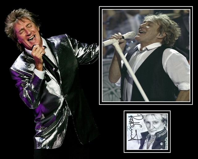 SIR ROD STEWART SIGNED PHOTO MOUNT (1)