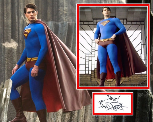 BRANDON ROUTH SIGNED SUPERMAN PHOTO MOUNT