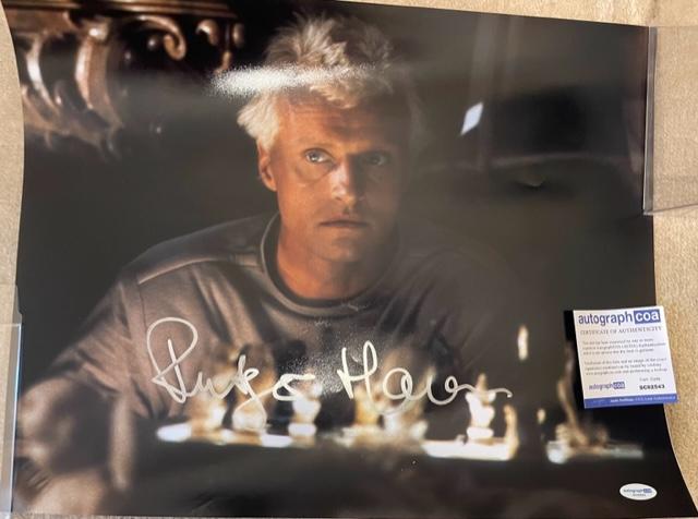 RUTGER HAUER SIGNED BLADE RUNNER 20X16 PHOTO ALSO ACOA