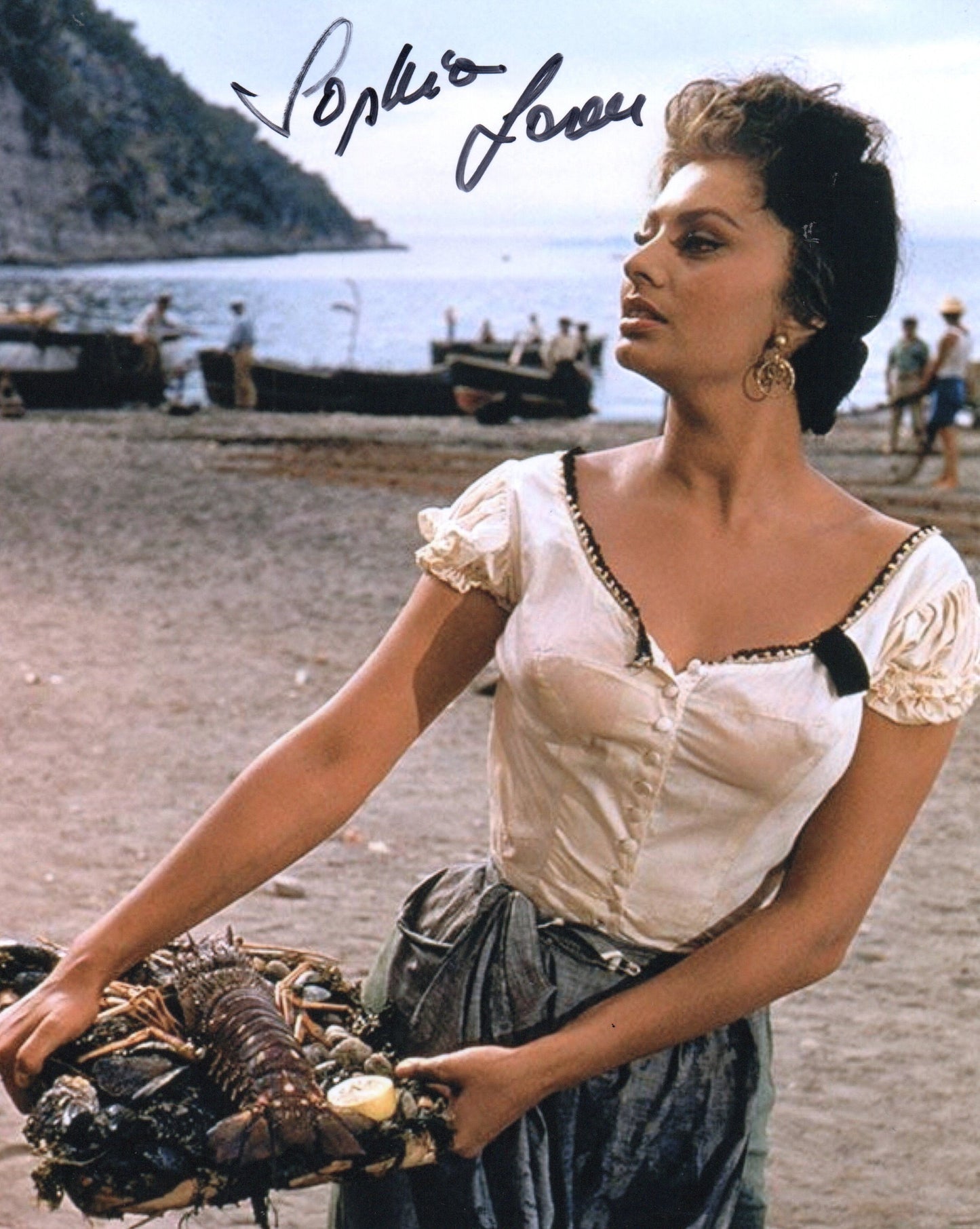 SOPHIA LOREN SIGNED SEXY 10X8 PHOTO (22)