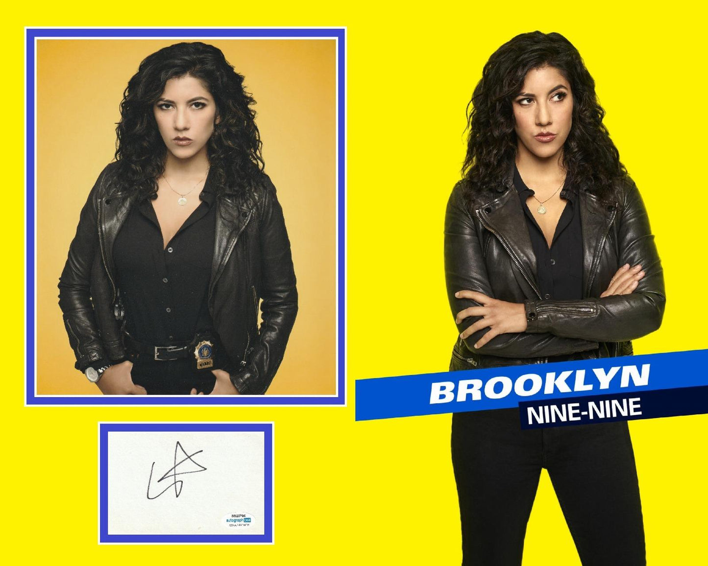 STEPHANIE BEATRIZ SIGNED BROOKLYN NINE-NINE PHOTO MOUNT ALSO ACOA