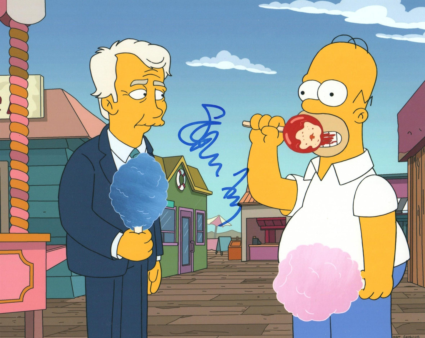 STEPHEN FRY SIGNED THE SIMPSONS 8X10 PHOTO (1)