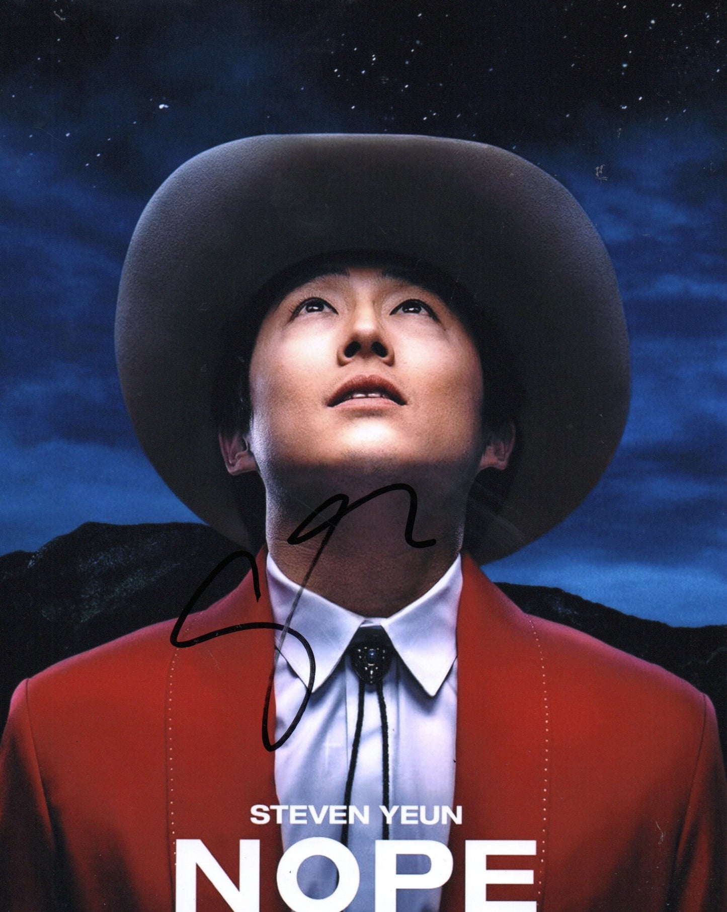 STEVEN YEUN SIGNED NOPE 8X10 PHOTO