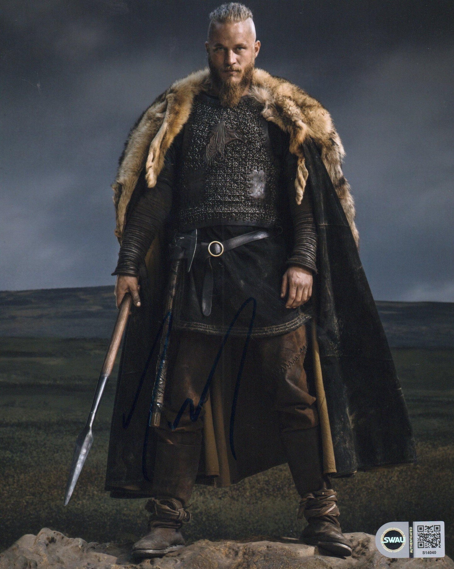 TRAVIS FIMMEL SIGNED VIKINGS 8X10 PHOTO (1) ALSO SWAU