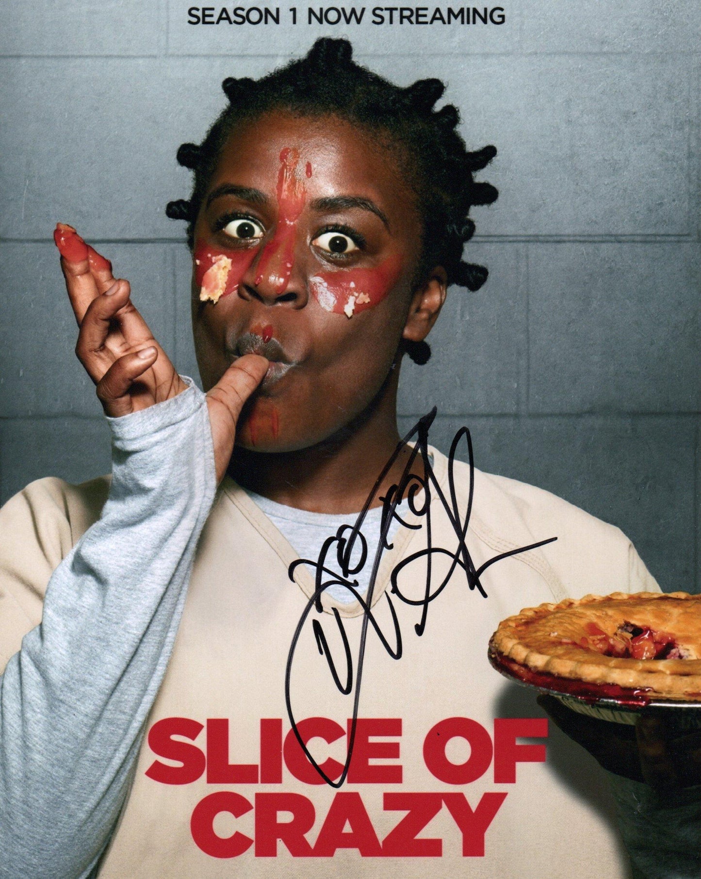 UZO ADUBA SIGNED ORANGE IS THE NEW BLACK 10X8 PHOTO
