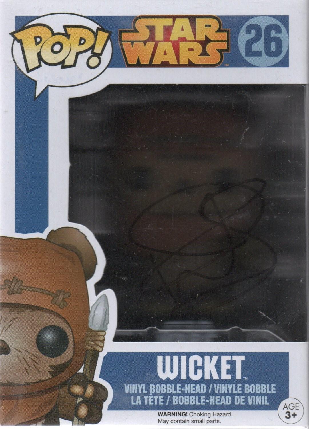 WARWICK DAVIS SIGNED WICKET STAR WARS FUNKO POP ALSO BECKETT (1)