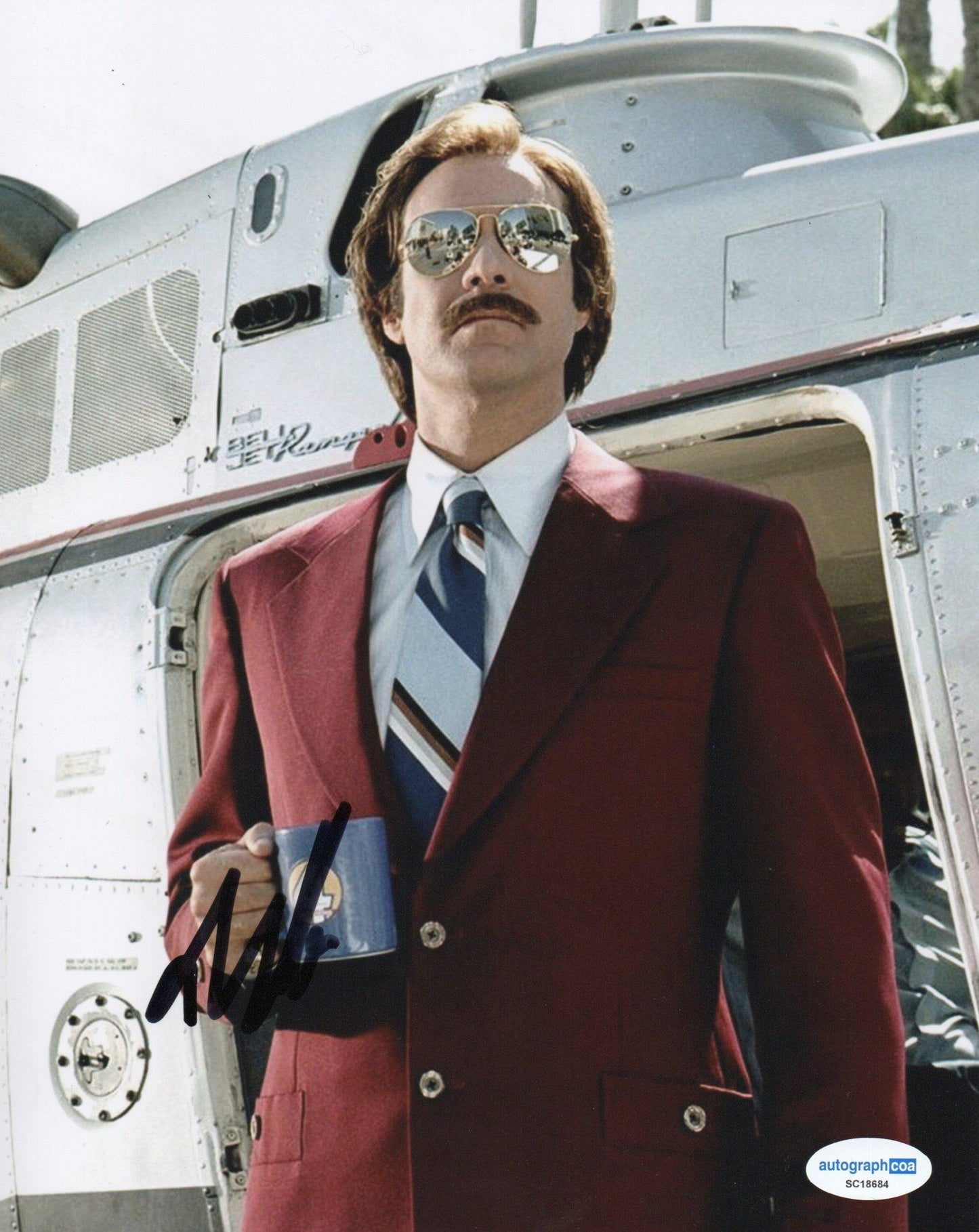 WILL FERRELL SIGNED ANCHORMAN 8X10 PHOTO ALSO ACOA (2)