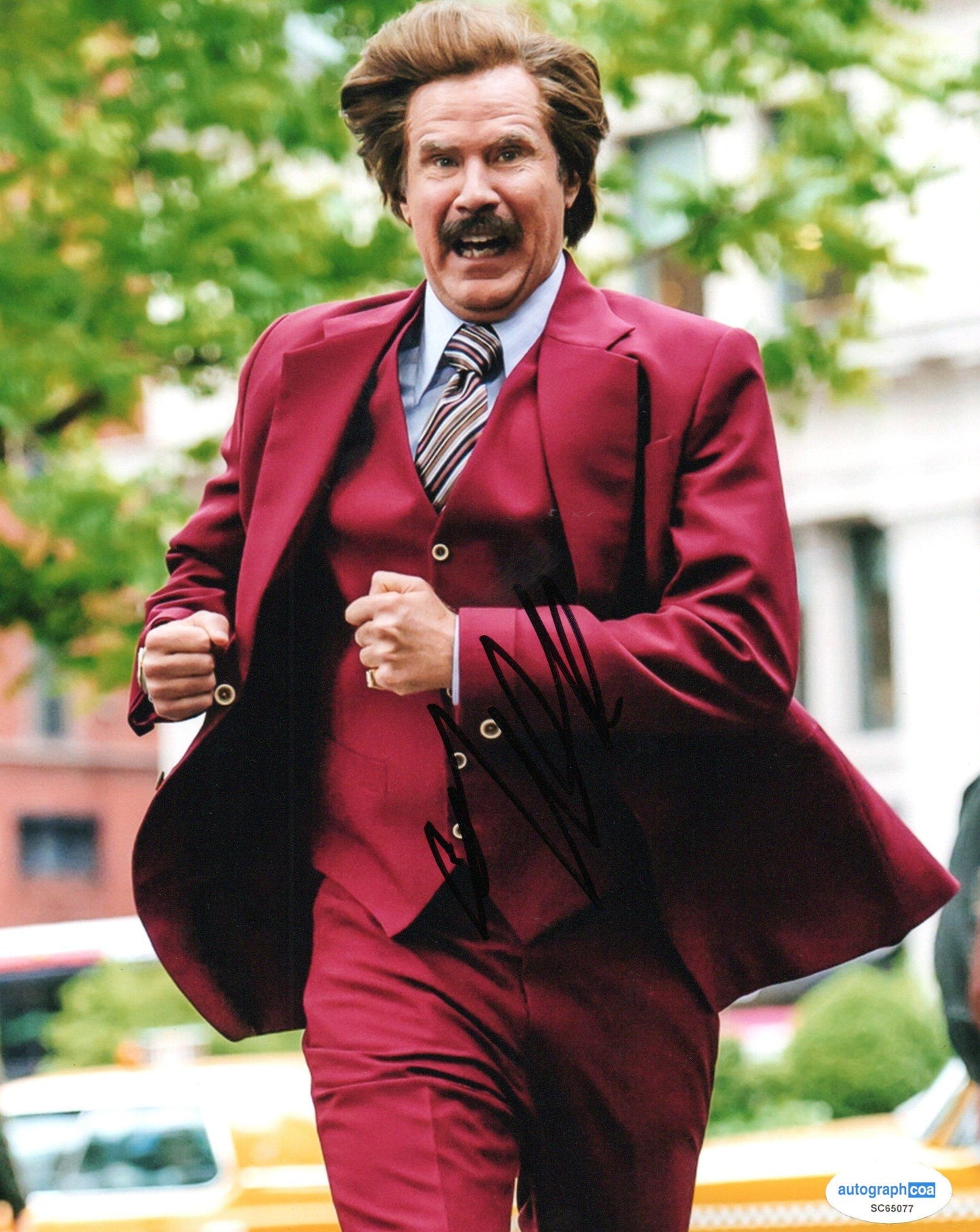 WILL FERRELL SIGNED ANCHORMAN 8X10 PHOTO ALSO ACOA (3)