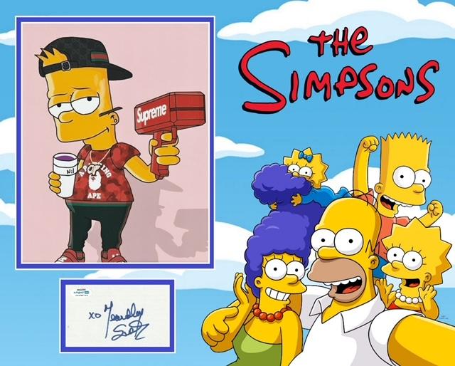 YEARDLEY SMITH SIGNED THE SIMPSONS PHOTO MOUNT ALSO ACOA