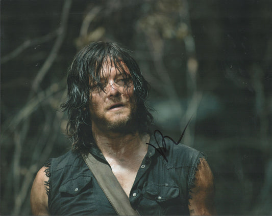 NORMAN REEDUS SIGNED LARGE 14X11 THE WALKING DEAD PHOTO (5)