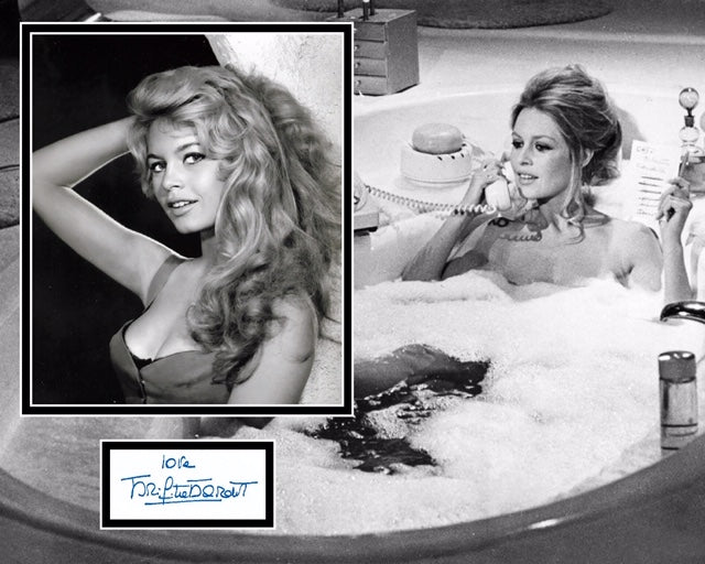 BRIGITTE BARDOT SIGNED SEXY PHOTO MOUNT ALSO ACOA