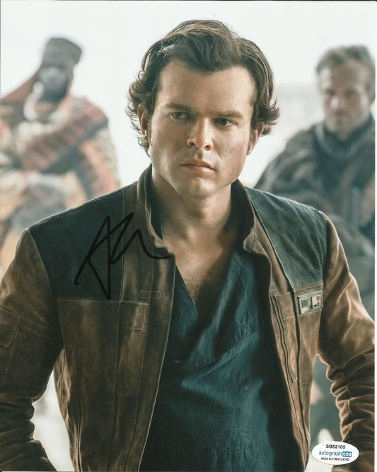 ALDEN EHRENREICH SIGNED SOLO 8X10 PHOTO ALSO ACOA (10)