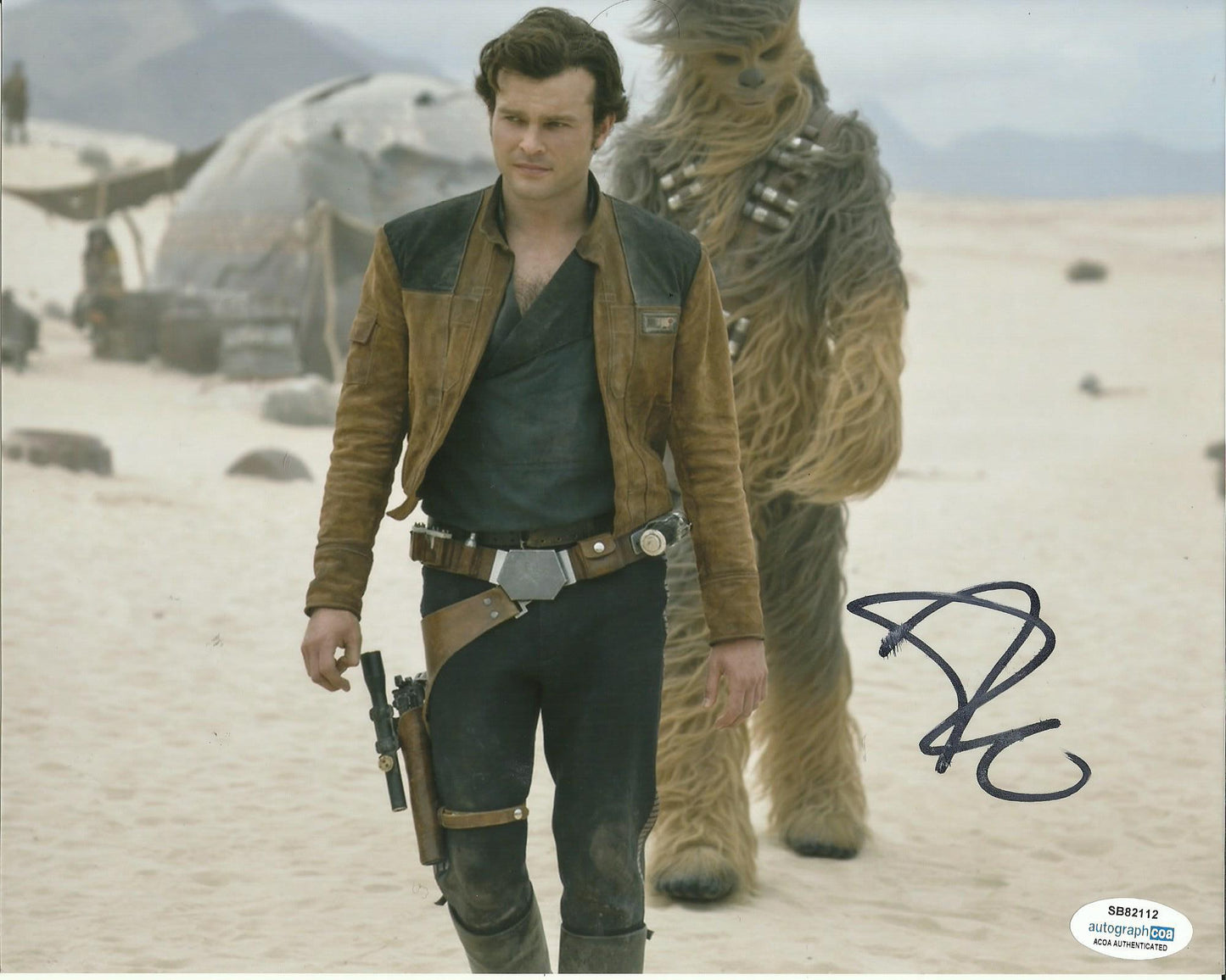 ALDEN EHRENREICH SIGNED SOLO 8X10 PHOTO ALSO ACOA (3)