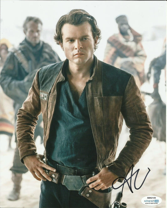 ALDEN EHRENREICH SIGNED SOLO 8X10 PHOTO ALSO ACOA (6)