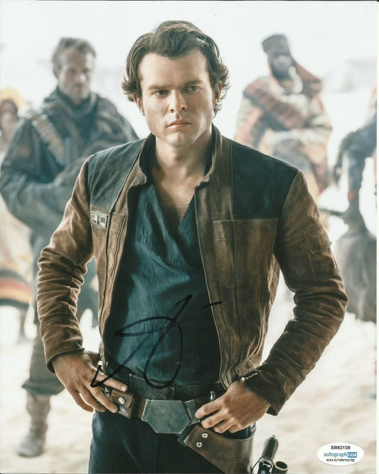 ALDEN EHRENREICH SIGNED SOLO 8X10 PHOTO ALSO ACOA (7)
