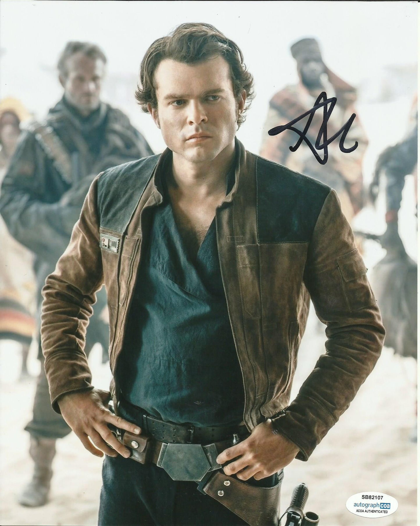 ALDEN EHRENREICH SIGNED SOLO 8X10 PHOTO ALSO ACOA (8)