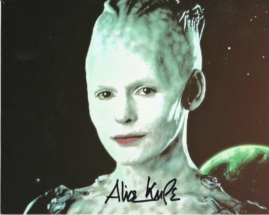 ALICE KRIGE SIGNED STAR TREK 8X10 PHOTO
