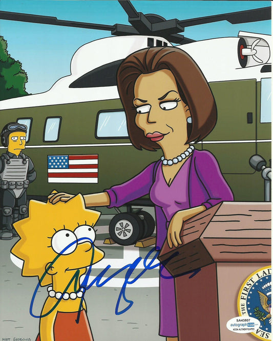 ANGELA BASSETT SIGNED THE SIMPSONS 10X8 PHOTO ALSO ACOA