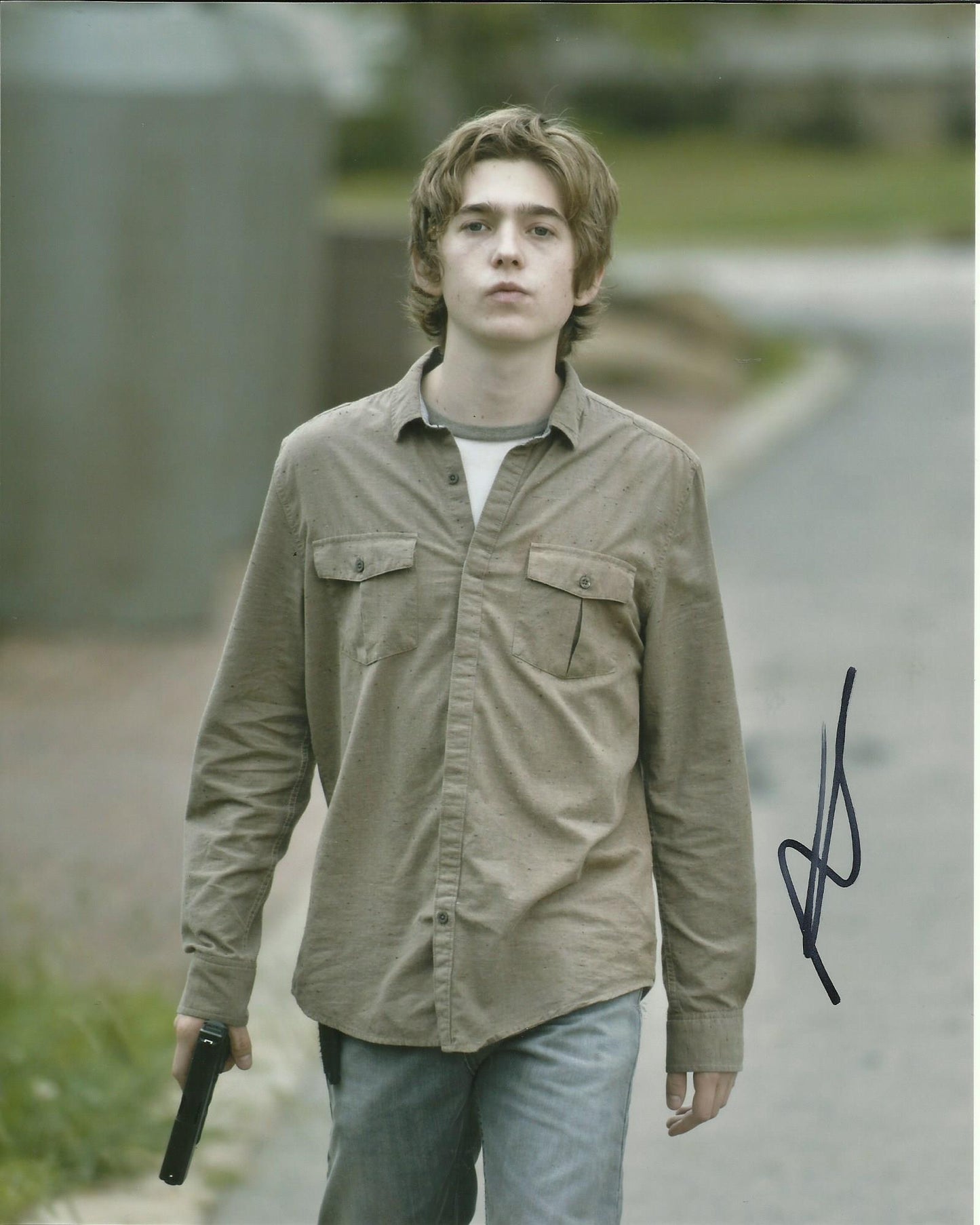 AUSTIN ABRAMS SIGNED THE WALKING DEAD 8X10 PHOTO (2)