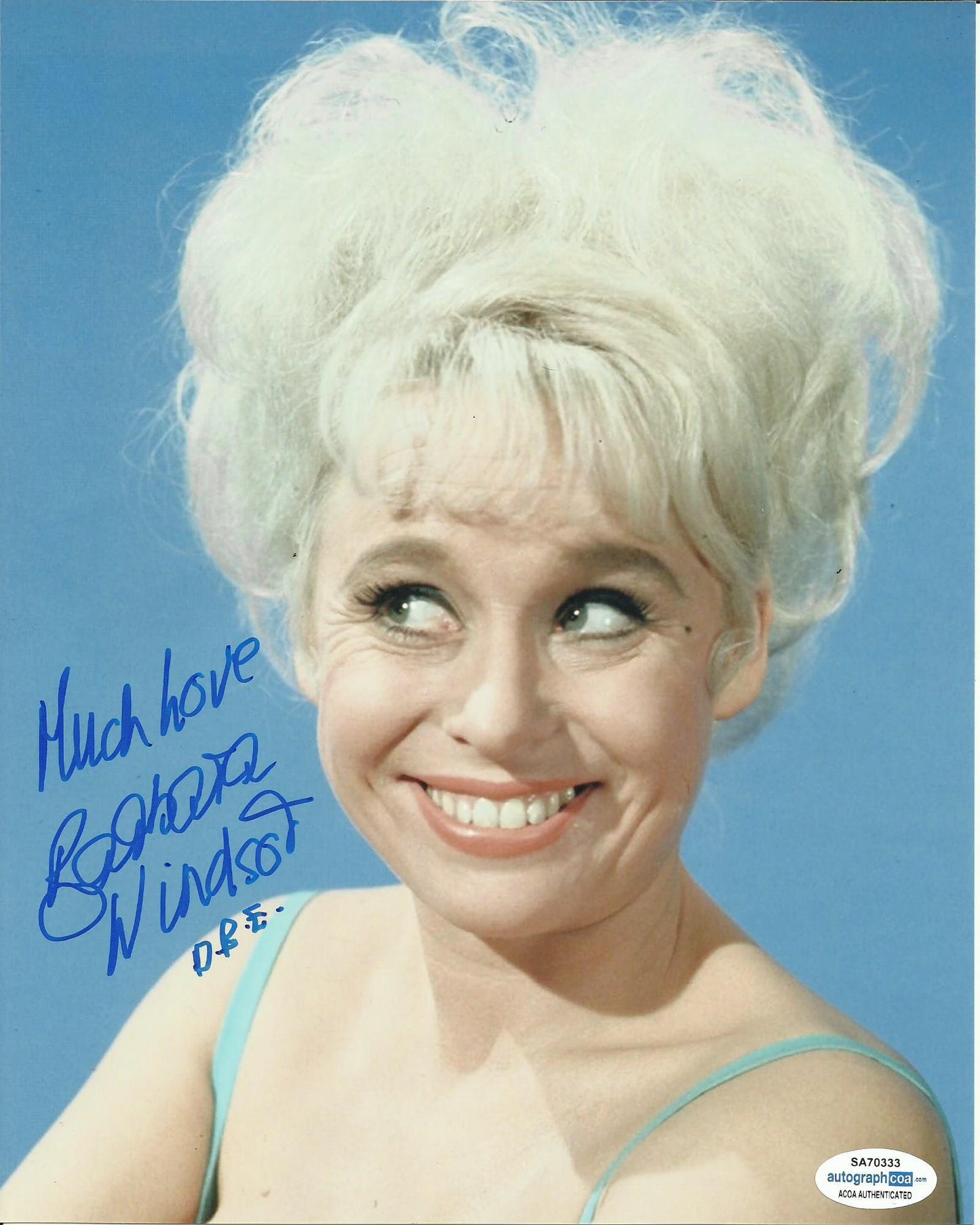 BARBARA WINDSOR SIGNED SEXY CARRY ON 10X8 PHOTO (4) ALSO ACOA CERTIFIED